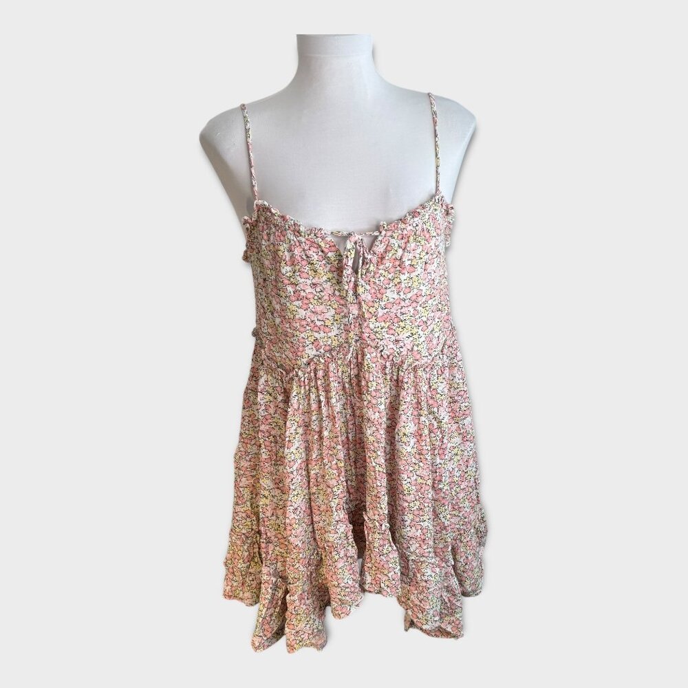 Scoop Sleeveless Ruffle Hem Sundress Size Small